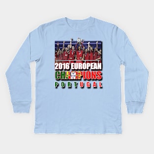 2016 European Champions!! Kids Long Sleeve T-Shirt